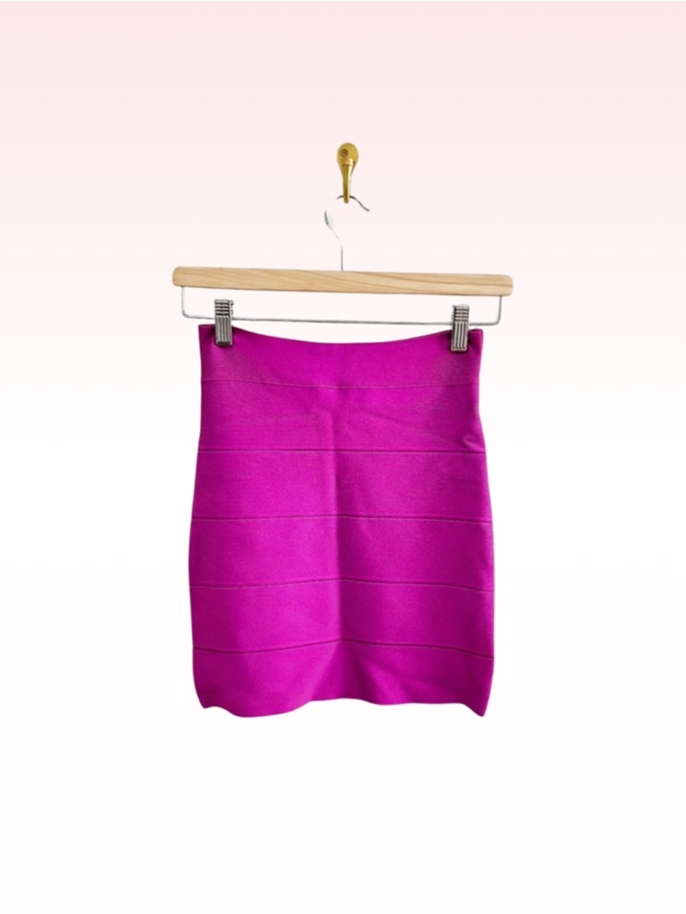 BCBGMAXAZRIA Simone Magenta Bandage Skirt (Sz XS)